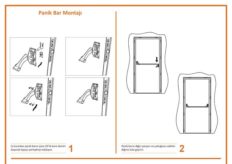 Yangın Kapısı Panik Bar Montajı