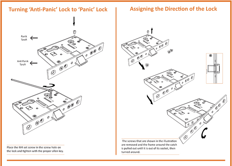 Assigning the Direction of Fire Door Lock