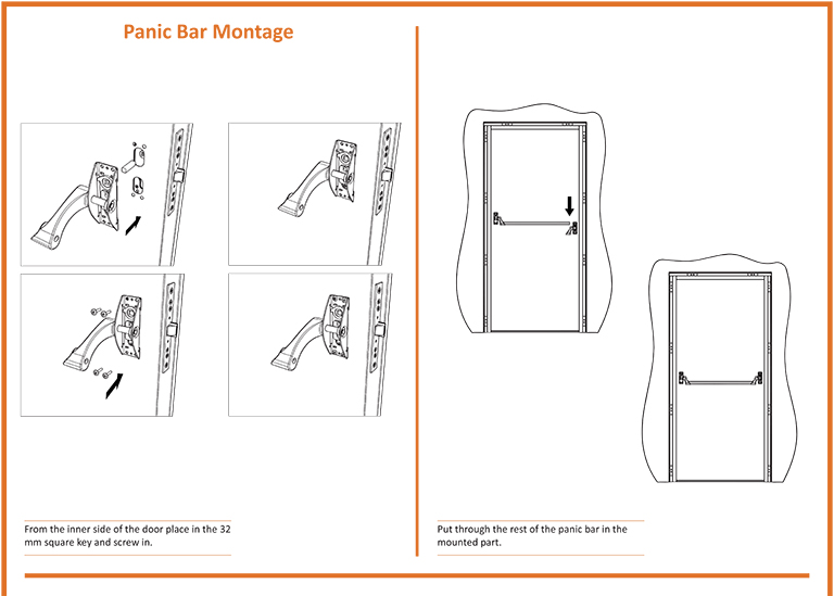 Fire Door Panic Bar Montage